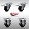 Service Caster 3.5 Inch SS Soft Rubber Wheel Top Plate Caster Lock Brake 2 Rigid SCC, 2PK SCC-SSTTL20S3514-SRS-2-R-2 - alternate 1